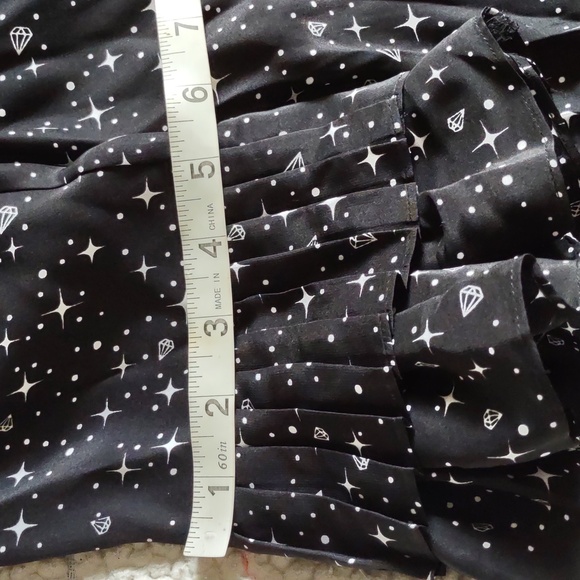 NWT Frame Large 100% Silk Celestial Star Diamond Ruffle Tiered Dress *Flawed* - Picture 7 of 16